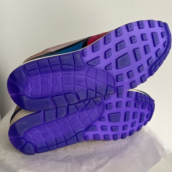 Nike Air Max 1 Premium Plum Fog Fossil Rose Womens Size 13 NWOB - Picture 10 of 11